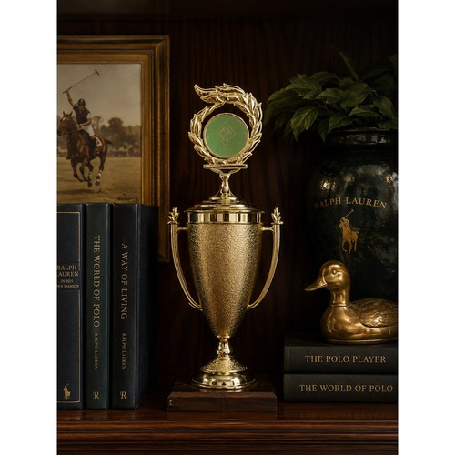 Vintage gold tone trophy cup - gold,
