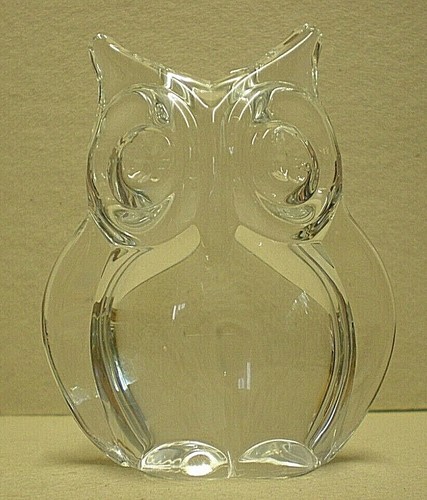 Daum signed art glass owl - daum,