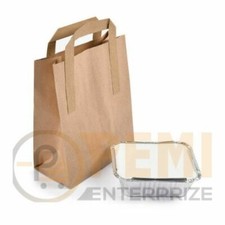 SMALL BROWN CARRIER PAPER BAGS