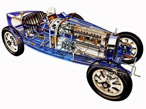 Bugatti type cutaway - a3,