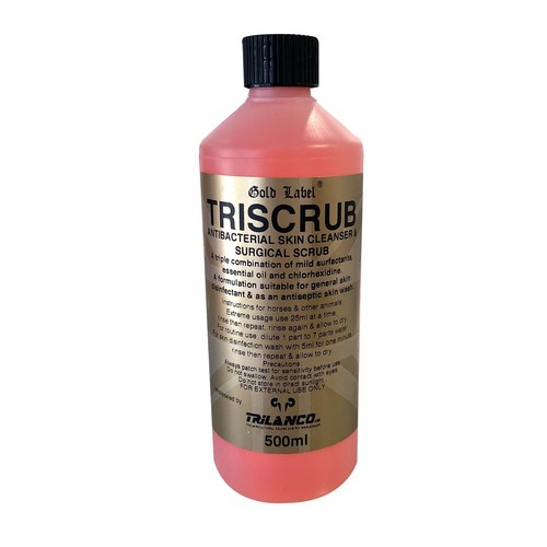 Gold label triscrub - label,