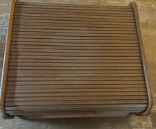 VTG Teak Wood Tambour Door