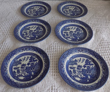 6 X  VINTAGE  CHURCHILL BLUE