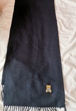 Moschino Toy Navy Wool Scarf