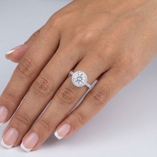 Engagement ring 18k white gold - engagement,