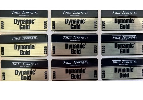 Dynamic gold s300 shaft decals - gold,
