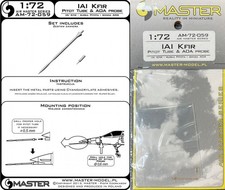 MASTER MODEL BRASS TURNED 1/72 IAI Kfir pitot tube and AoA probe