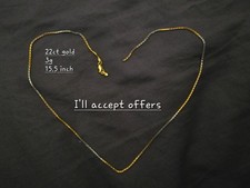 22ct Solid gold chain 3g 15.5
