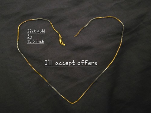 22ct solid gold chain 5 - 22ct, 15.5