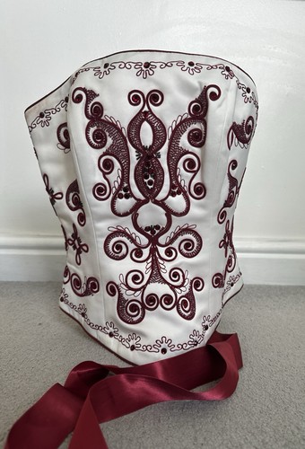 Bridal corset deep red - bridal,