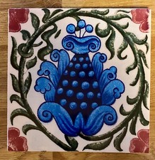 William de Morgan replica tile 15cm x15cm