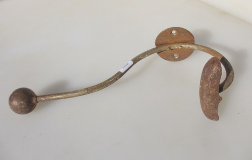 Large vintage iron coat hook - vintage,