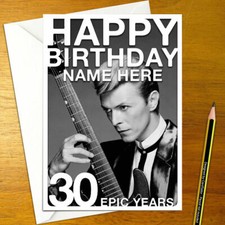 DAVID BOWIE Personalised Birthday Card - A5 iggy pop labyrinth ashes starman