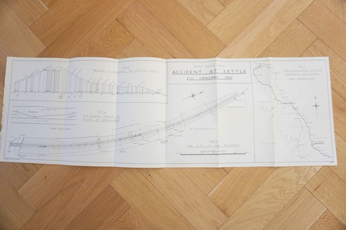1960 settle railway track - track, map
