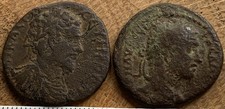 2 Large Genuine Ancient Roman Imperial Coins, Caracalla (?), Some Decent Detail