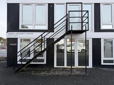 Container stairs - double stacked container/office