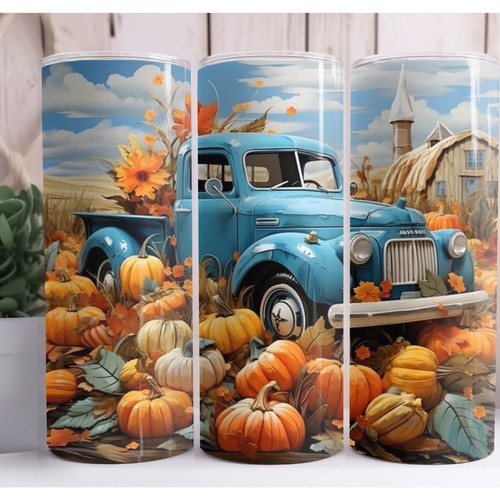 Old truck pumpkins - old,