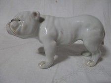 Bulldog by Heubach porcelain, standing, rare and antique, 1920