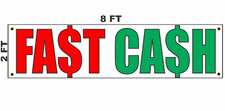 FAST CASH Banner Sign 2x8 for