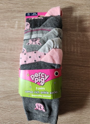 Percy pig socks 5 - m&s, pairs