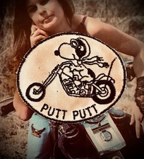 Vintage Snoopy Biker motorcycle canvas patch MC club outlaw 70's 60's harley 1%e