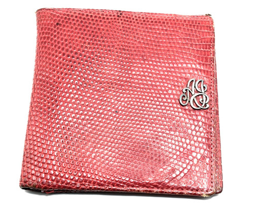Vintage asprey red lizard skin - red,