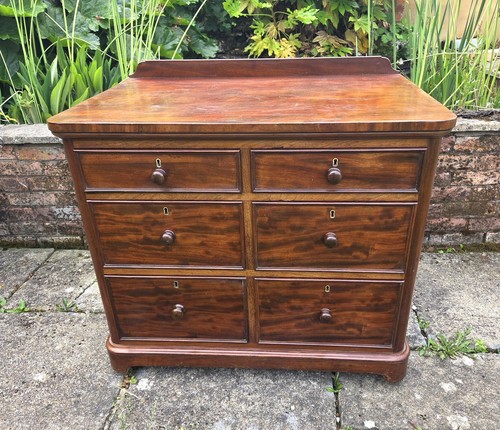 Antique mahogany deep chest - antique, of