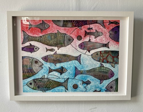 Original art print framed - original,