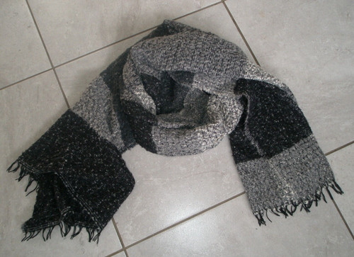 Black and grey scarf - black,