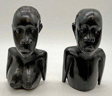 Pair handcarved wooden - a,