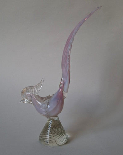Murano glass peacock pink - glass, &