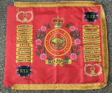 The Royal Tank Regiment ceremonial Standard flag.