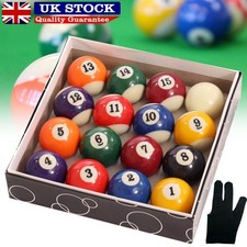 NEW! Full Size UK Regulation 16 Spots and Stripes Pool Ball Set 2" Billiard Ball
