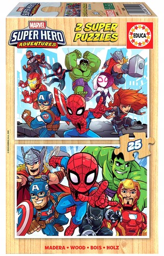 Educa 2x25pc marvel super - educa,