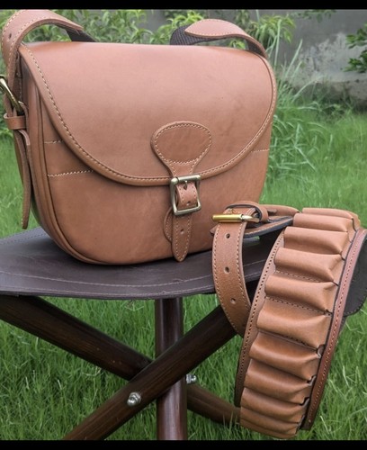 Leather cartridge bag - leather,