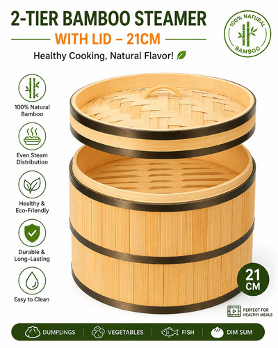 Tier bamboo steamer 21cm - steamer,