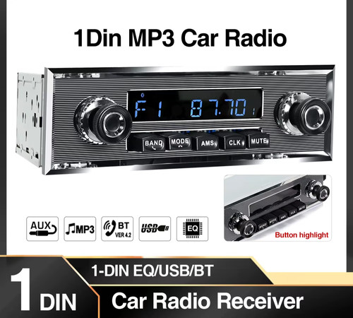 Retro din car - car, radio