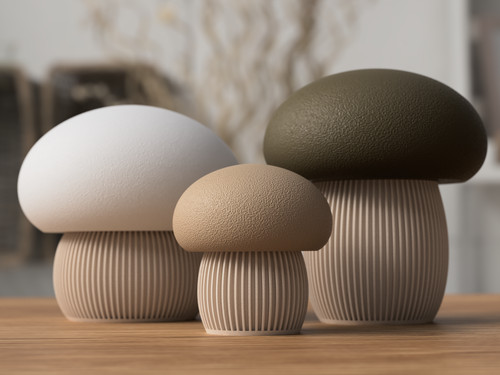 Japandi mushroom ornament - mushroom, set