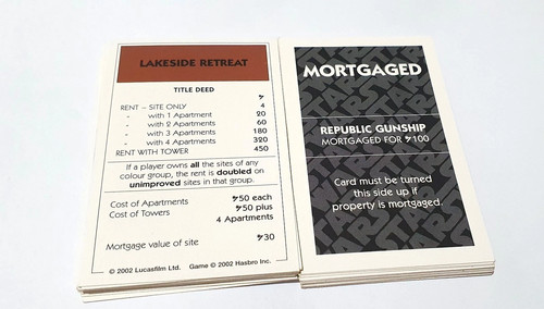 Full set monopoly deed - set,