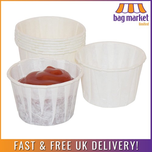 Round paper sauce pots souffle - paper,