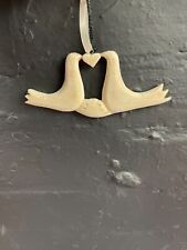 Wooden Natural Pair of Kissing