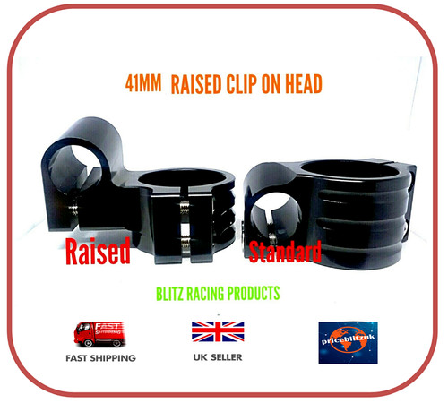 Raised motorcycle clip head - raised, on