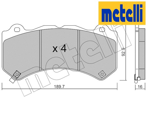 Front brake pads set 1182 - brake,