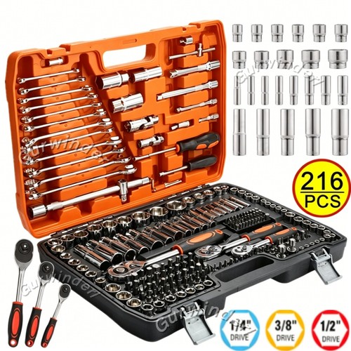 216pcs socket set 1 - set, 1/2"
