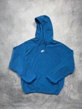 Nike Hoodie M Teddy Blue Mens