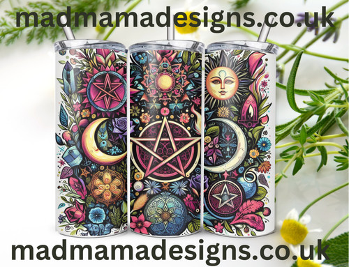 Pagan witchy pentagram candles - witchy,