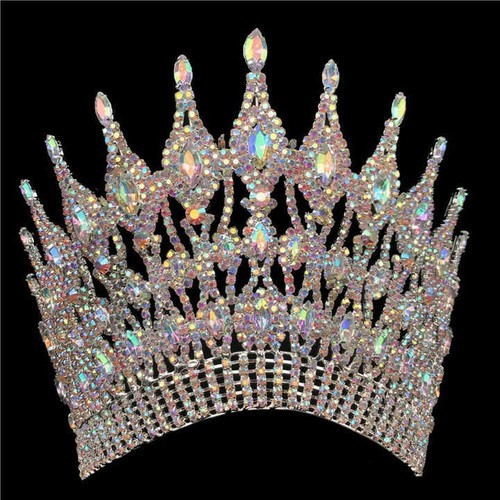 12cm tall crystal tiara - 12cm,