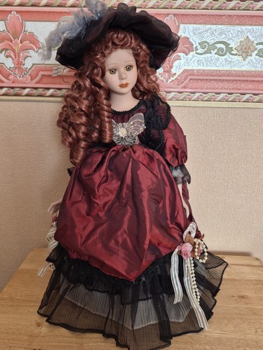 Vintage porcelain doll - 16",