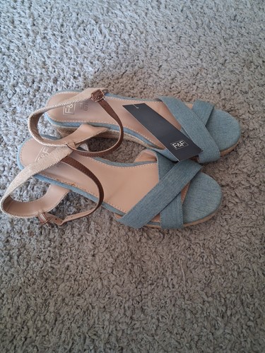 Denim colour sandals - size, uk