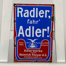 Adler Enamel Sign - 30x20cm